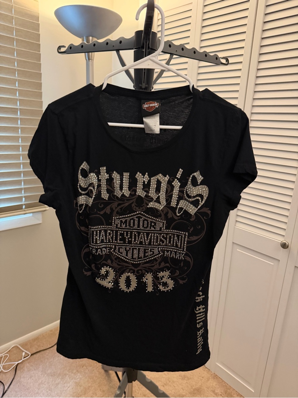 Harley-Davidson Black Sturgis 2013 Rhinestone Graphic Tee